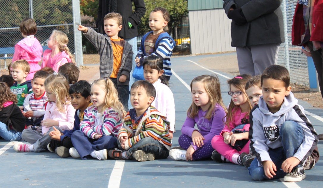 Group of preschool children
